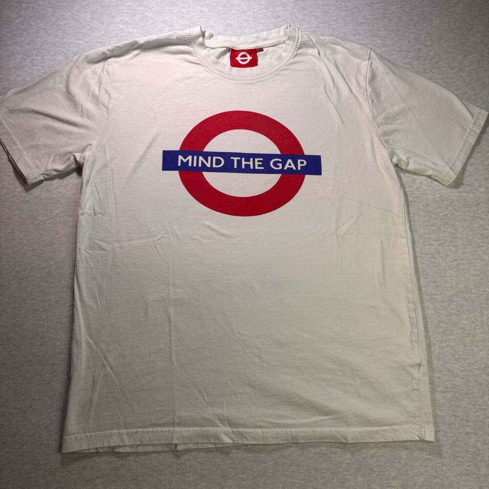 Transport For London Mind The Gap White T-Shirt Size L